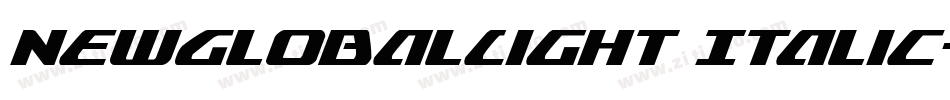 NewGlobalLight Italic字体转换